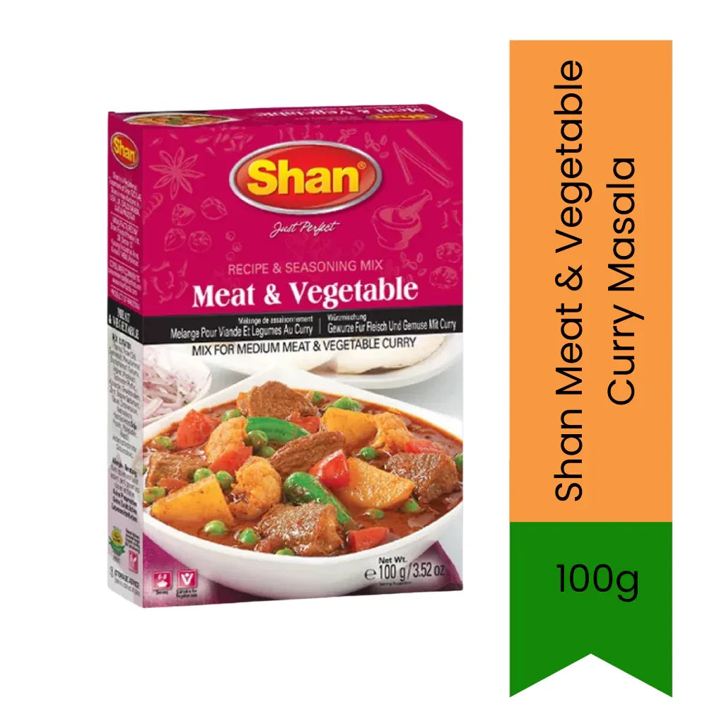 Shan Meat & Vegetable Curry Spice Mix (Salan Masala) | 100g - Versatile Cooking Masala for Mixed Veggies, Beef & Lamb Curries, Rich & Savoury Gravy | South Africa | India Bazaar