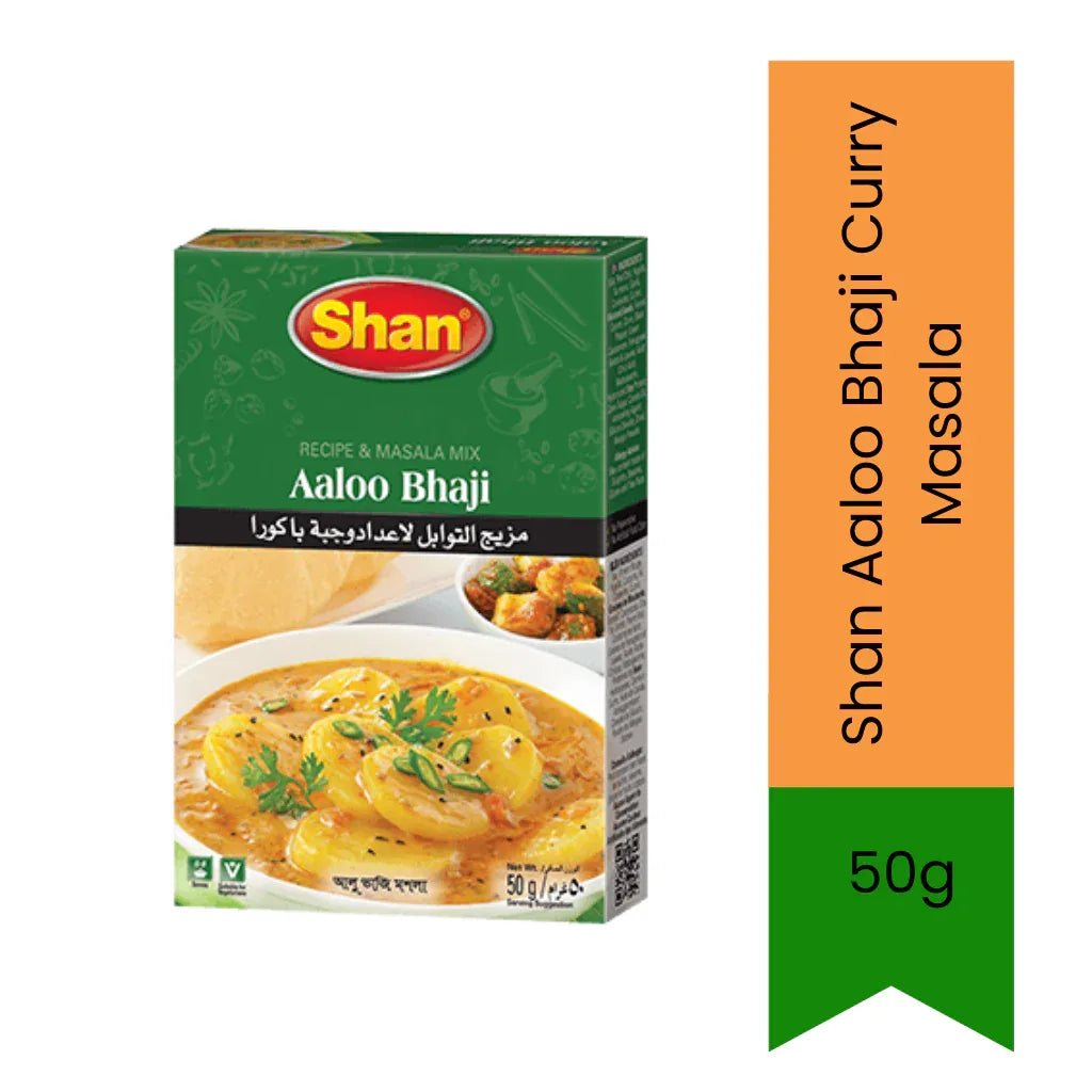 Shan Potato Curry Spice Mix Aaloo Bhaji Masala (Aloo Bhaji Masala) | 50g - Savoury Vegetable Curry Blend for Puri Aloo & Indian Potato Dishes, Authentic Aroma | South Africa | India Bazaar