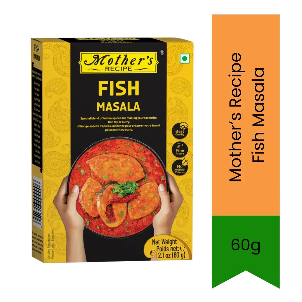 Mother's Recipe Fish Masala Seafood Spice Mix (Machli Masala) | 60g - Traditional Coastal Seasoning for Fried Fish Coats, Seafood Stews & Prawn Masala Gravies | South Africa | India Bazaar
