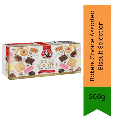 Bakers Choice Assorted Biscuit Selection (Mishrit Biscuit) | 200g - Premium Variety Pack, Something for Everyone | Ideal for Gifting, Festive Platters & Tea Parties | South Africa | India Bazaar