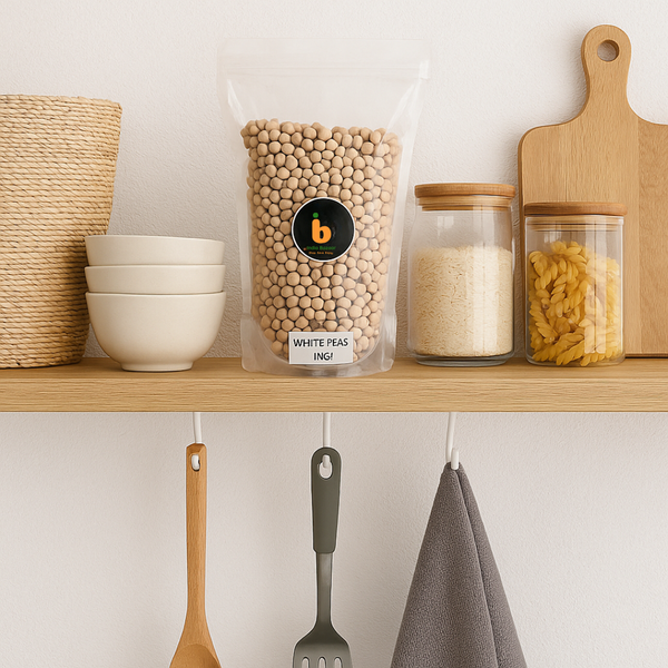 IB White Peas 1Kg – Dried White Boontjies (Matar / Whole Peas)