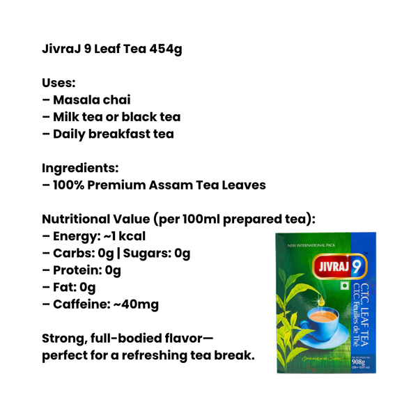JivraJ 9 Leaf Tea 454g |BB:DEC.2026
