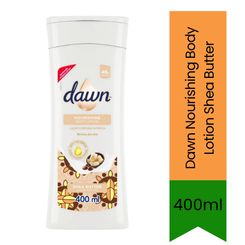 Dawn Nourishing Shea Butter Body Lotion | 400ml - Premium Pure Nourishing Moisture Body Lotion for Dry Skin Care | Delivers 48H Hydration & Soft Radiant Skin | South Africa | India Bazaar