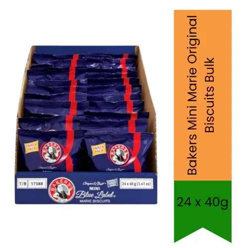 Bakers Mini Marie Original Biscuits Bulk 24x40g