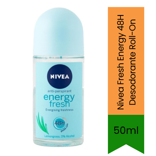 NIVEA Fresh Energy Anti-Perspirant Roll-On (Roll-on Deodorant) | 50ml - Premium Underarm Protection | 48H Sweat & Odour Defense | Fresh Energizing Scent | South Africa | India Bazaar