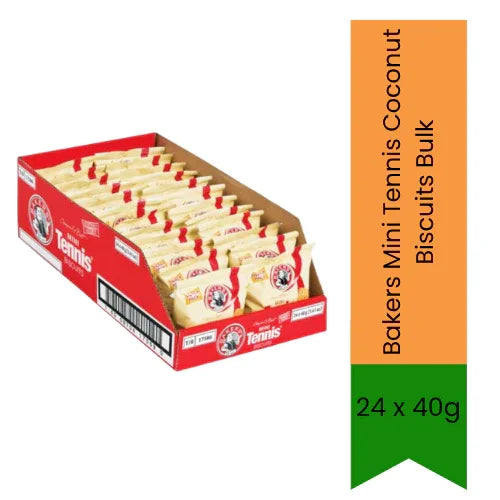 Bakers Mini Tennis Coconut Biscuits Bulk 24x40g