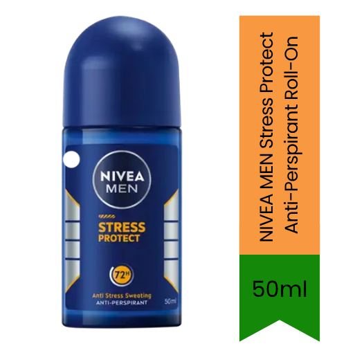 NIVEA MEN Stress Protect Anti-Perspirant Roll-On (Roll-on Deodorant) | 50ml - Premium Stress Protection | 48H Extreme Thermal & Stress Sweat Control | South Africa | India Bazaar