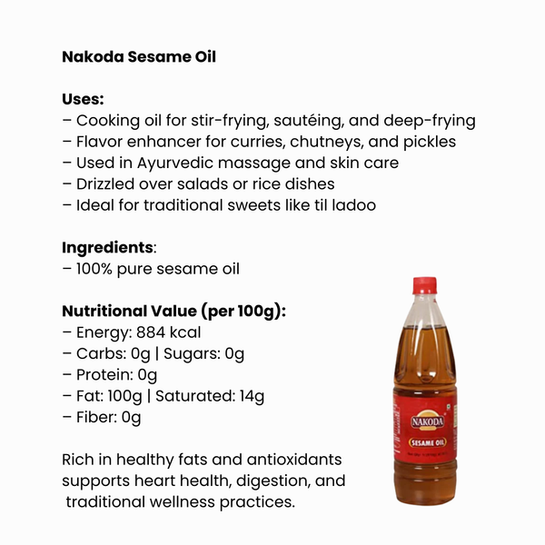 Nakoda Sesame Oil