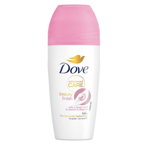 Dove Advanced Care Alcohol Free Beauty Finish 0% Alcohol Anti-Perspirant Roll-On (Roll-on Deodorant) | 50ml - Premium Underarm Care | 72H Protection | Radiant & Smooth Finish | South Africa | India Bazaar