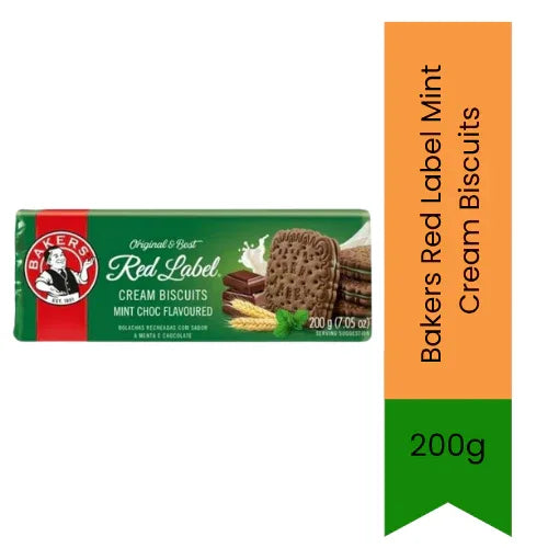 Bakers Red Label Mint Cream Biscuits 200g