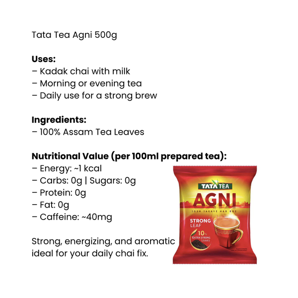 Tata Tea Agni 500g | BB:DEC.2026