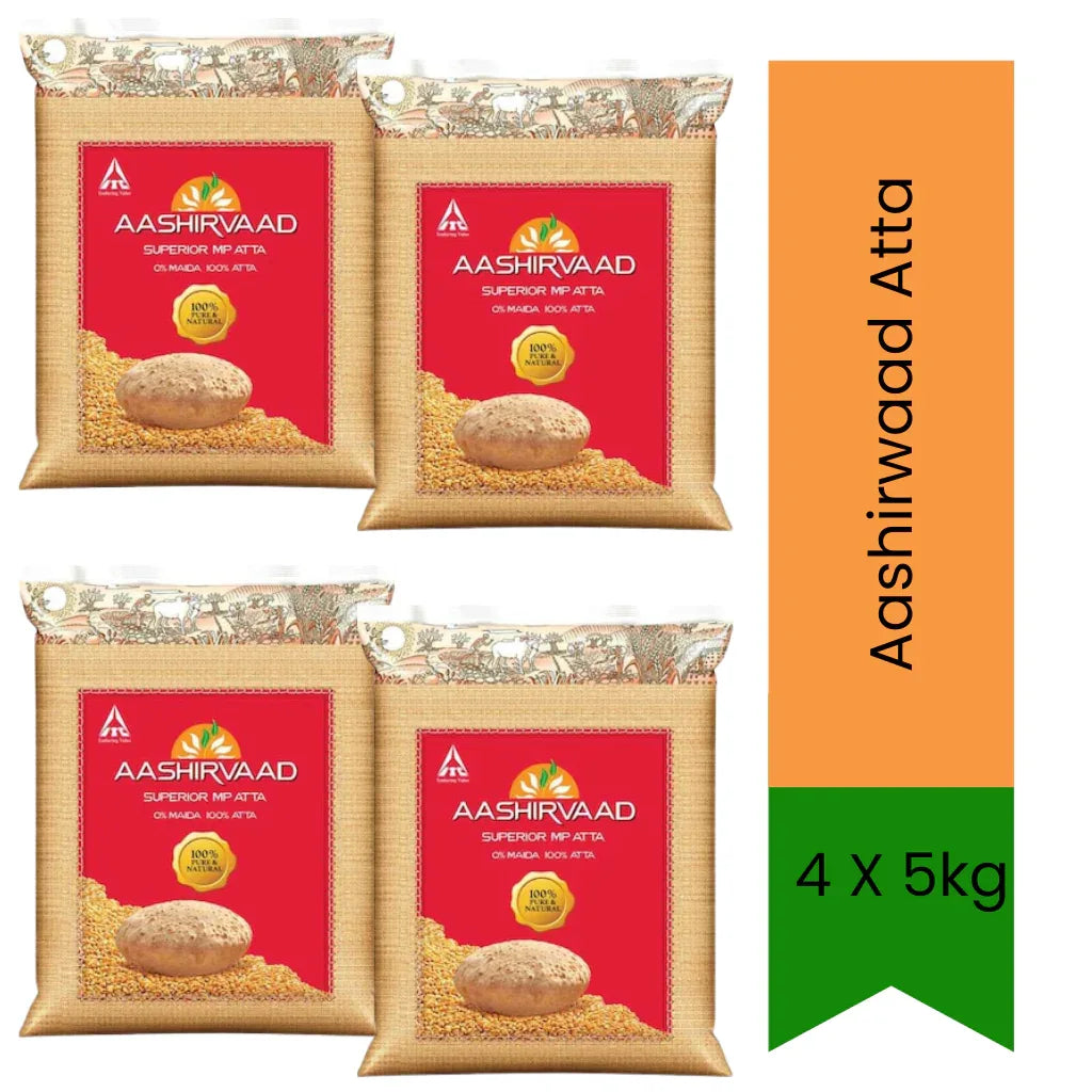 Aashirwaad Atta | 5kg - Pack Of 4