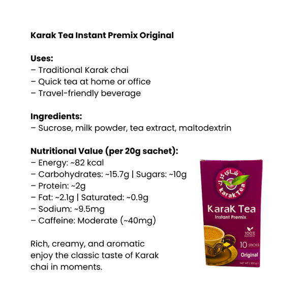 Karak Tea Instant Premix Original |BB:06.JAN.2026