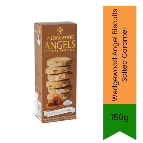 Wedgewood Angel Biscuits Caramel 150g | Premium Caramel Tea Time Biscuits for Coffee & Desserts | Rich Buttery Flavor with Crunchy Texture | South Africa | India Bazaar