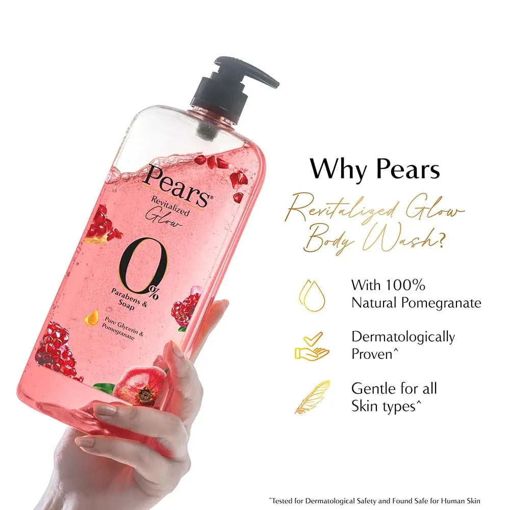 Pears Pomegranate Shower Gel | 250ml - Gentle Daily Body Wash for Fresh Cleansing, Soft Hydrated Skin & Fruity Fragrance | South Africa | India Bazaar