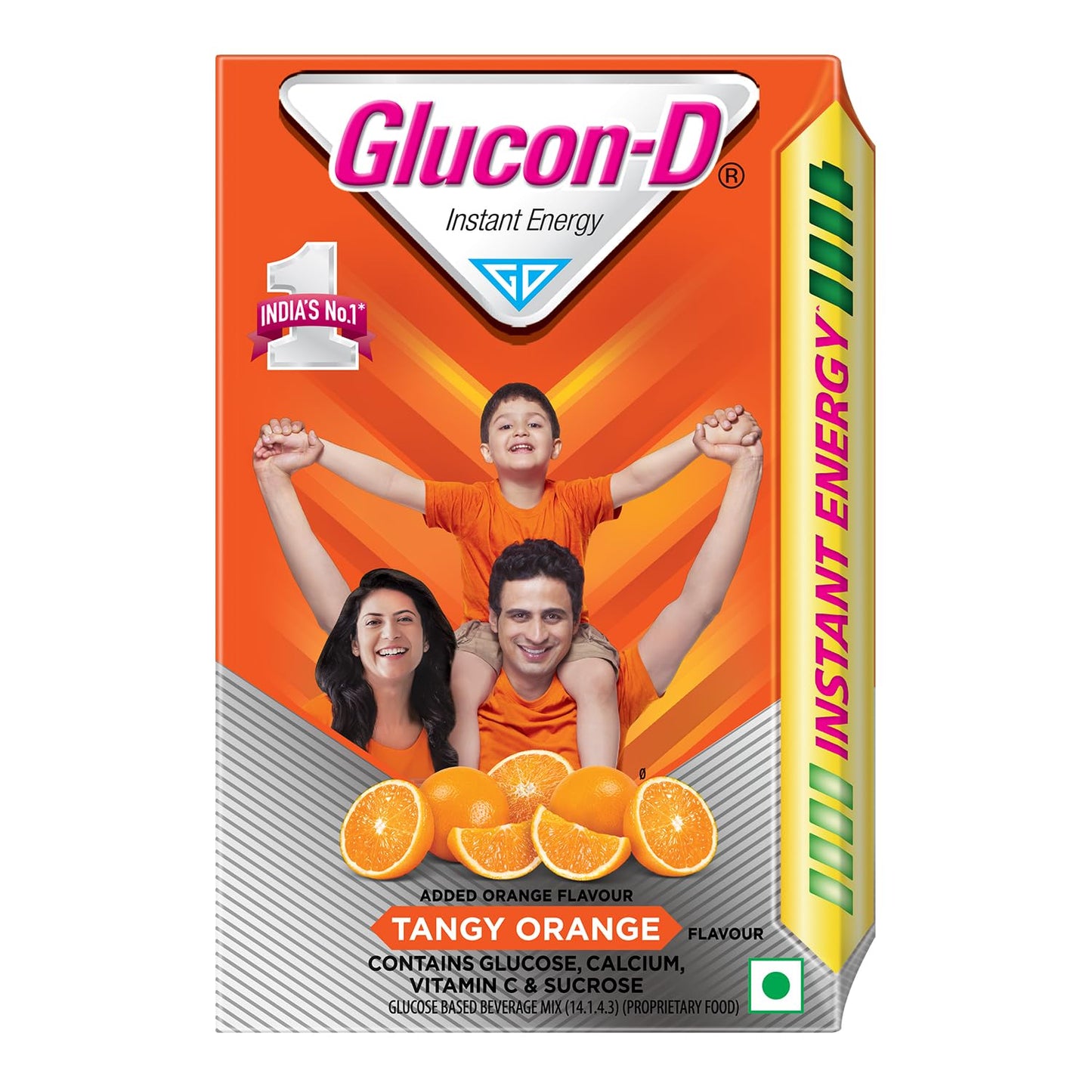 Glucon-D Instant Energy Tangy Orange | 200g - Glucose Energy Drink Mix for Quick Refreshment, Ideal After Exercise & Daily Activities | South Africa | India Bazaar