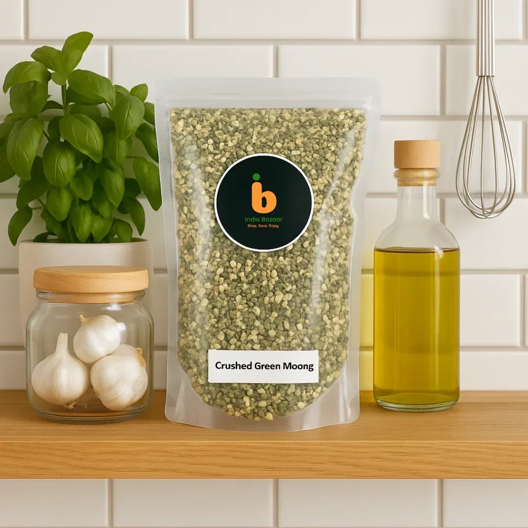 IB Split Green Beans / Crushed Green Moong / Green Gram 1kg | Best Value, High Protein & Unpolished | Perfect for Soups, Curries & Meals | South Africa | India Bazaar