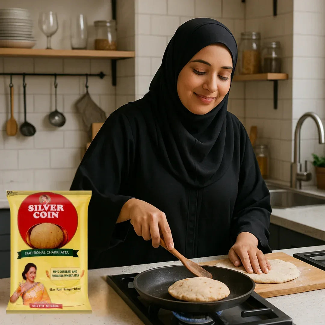 Silver Coin Chakki Atta / Whole Wheat Flour 5Kg | Best Value, Stone Ground & Soft Rotis | Perfect for Chapati, Roti & Everyday Cooking | South Africa | India Bazaar