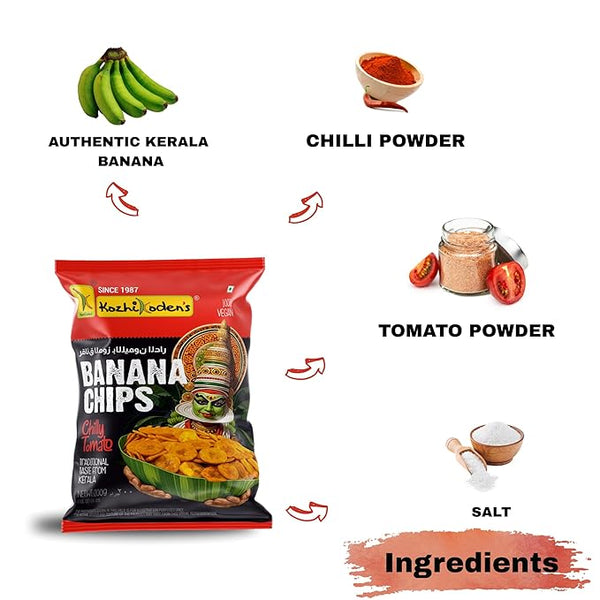 KOZHIKODEN'S Chilli Tomato Banana Chips | 200g