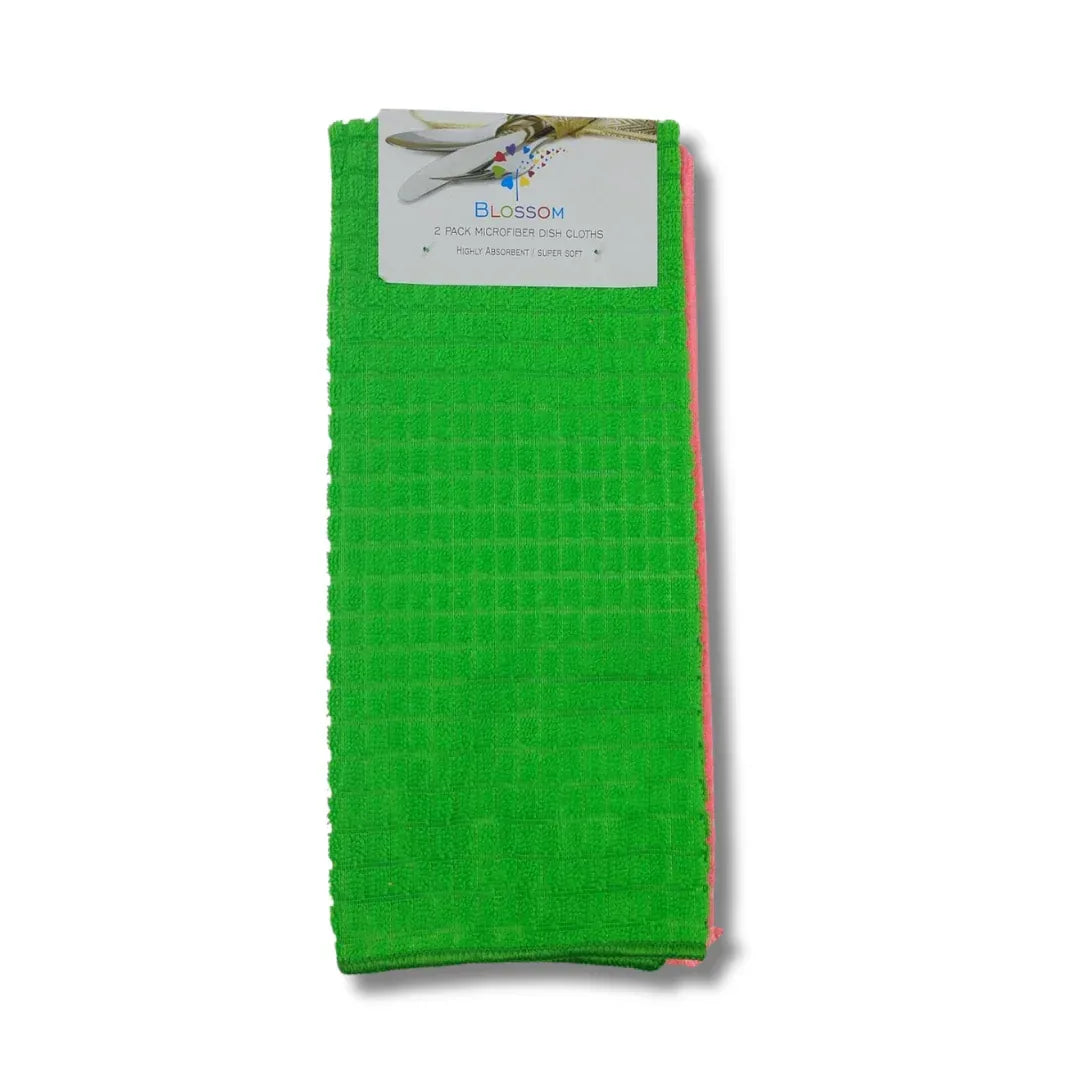 Blossom Microfiber Towel Set REF#27 | 2 Pack (45x70cm) - Large Super Absorbent Quick-Dry Polishing Cloths for Glass & Surfaces | South Africa | India Bazaar
