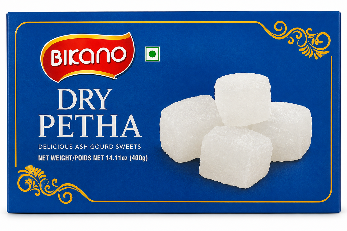 Bikano Dry Petha (Agra Ka Meetha Petha) | 400g - Traditional Ash Gourd Candied Sweet | Authentic North Indian Crystallized Dessert Treat | South Africa | India Bazaar