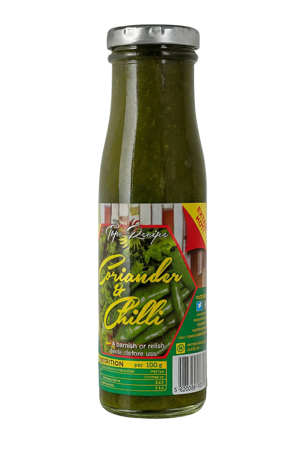 Cape Recipe Coriander And Chilli Sauce Extra Hot 250ml