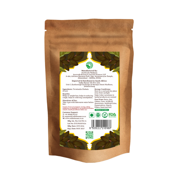 Earthveda Harde (Haritaki) Powder|BB:MAY.2027