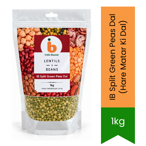 IB Split Green Peas Dal (Hare Matar Ki Dal) - Premium Quality Unpolished Pulses | Rich Source of Protein, Fibre & Essential Nutrients | South Africa | India Bazaar