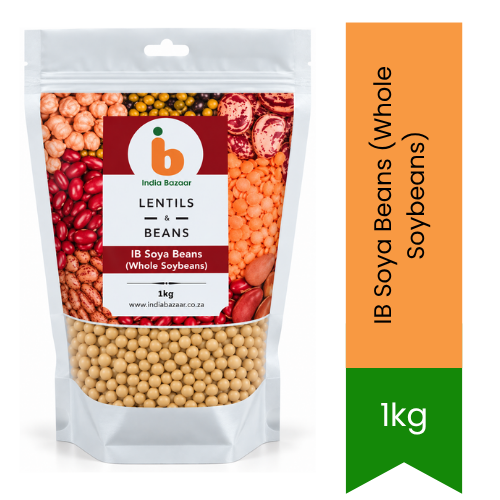 IB Soya Beans (Whole Soybeans) - Premium Pure Protein-Rich Legumes for Healthy Cooking, Soups & Salads | Delivers Essential Minerals & High Fiber | South Africa | India Bazaar