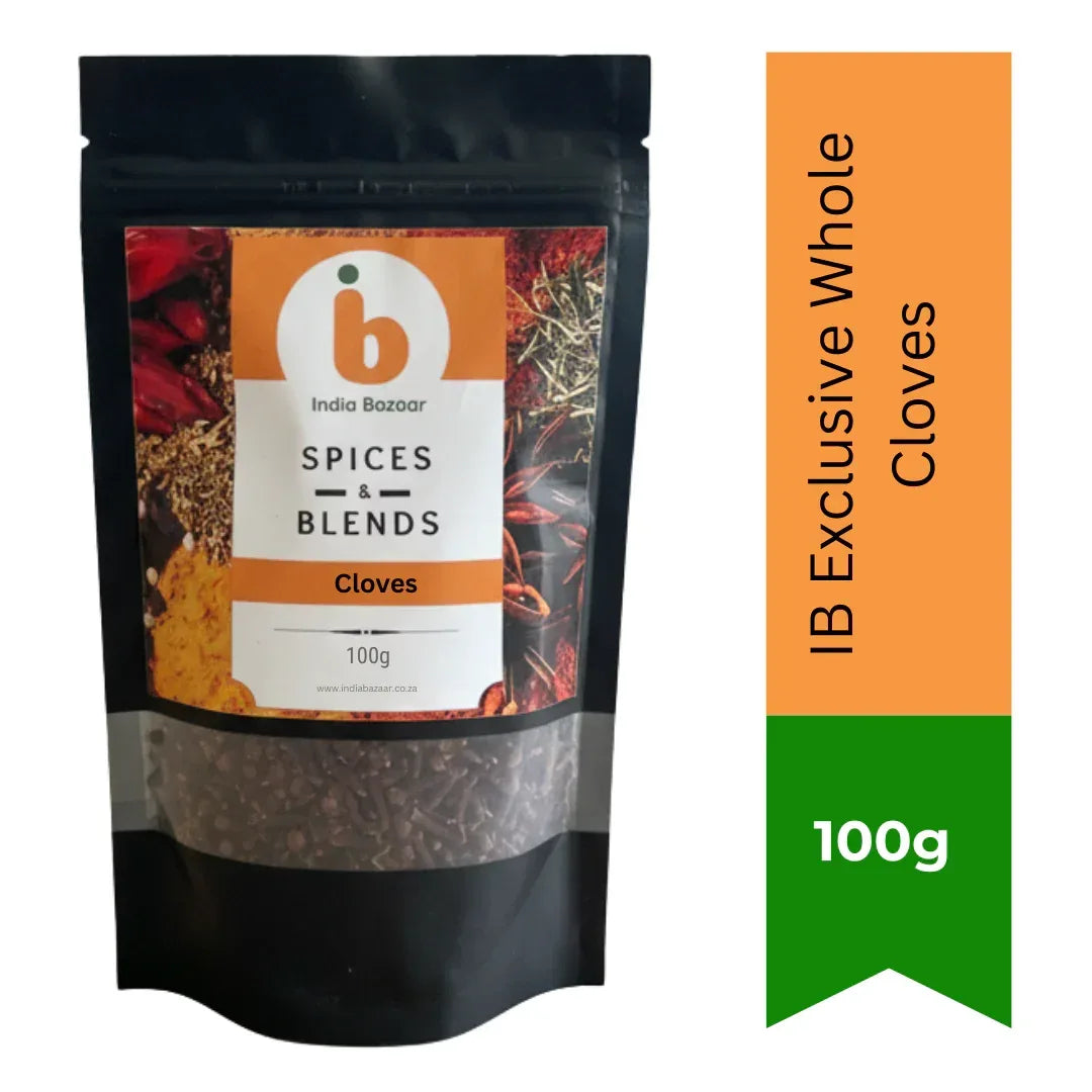 IB Exclusive Whole Cloves 100g | Warm Aromatic Spice for Rice, Tea, Baking & Meat Dishes | Strong, Sweet & Spicy Flavour | South Africa | India Bazaar