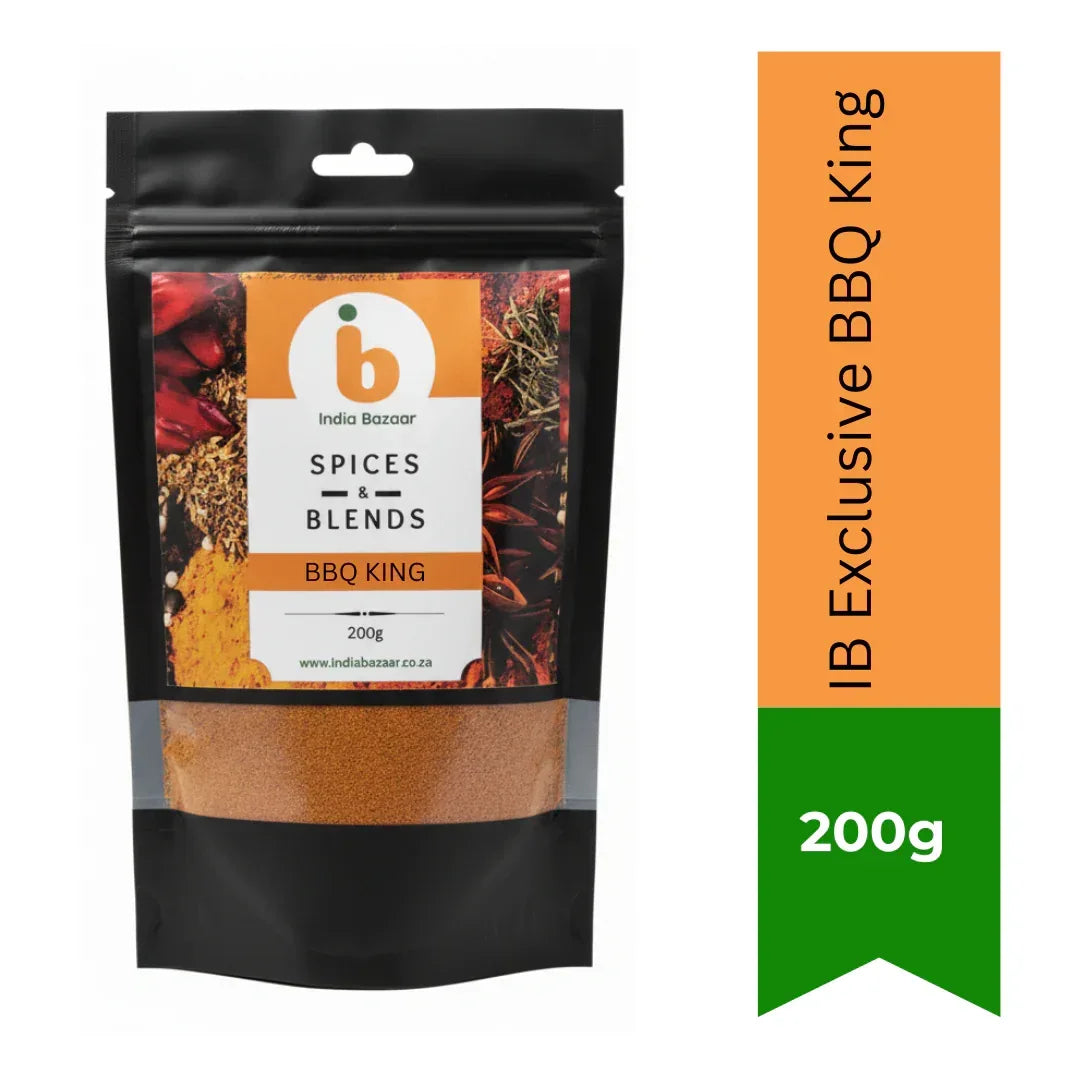 IB BBQ King Seasoning Premium Grill Spice Blend (BBQ King Rub) | 200g - Master Roast Formula for Briskets, Steaks, Lamb Riblets & Grand Festive Braai Platters | South Africa | India Bazaar