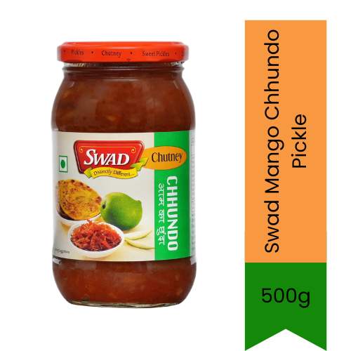 Swad Mango Chhundo Pickle (Aam Chhundo) | 500g - Sweet & Spicy Mango Relish for Roti, Thepla & Snacks, Authentic Gujarati Taste | South Africa | India Bazaar