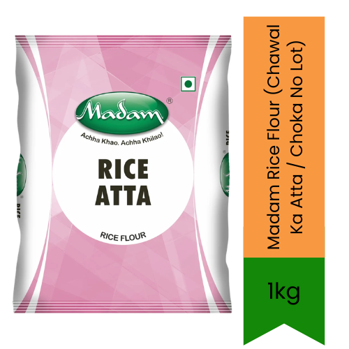 Madam Rice Flour (Chawal Ka Atta / Choka No Lot) | 1kg - Premium Fine Ground Gluten-Free Flour for Crispy Dosas, Murukku, Baking & Thickening | South Africa | India Bazaar