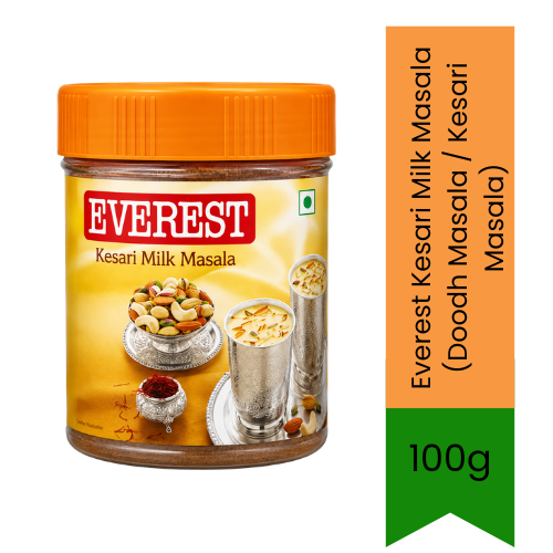 Everest Kesari Milk Masala (Doodh Masala / Kesari Masala) | 100g - Premium Saffron, Cardamom & Dry Fruit Spiced Powder for Flavored Milk, Kheer, Rabri & Indian Desserts | Rich Aroma & Authentic Taste | South Africa | India Bazaar