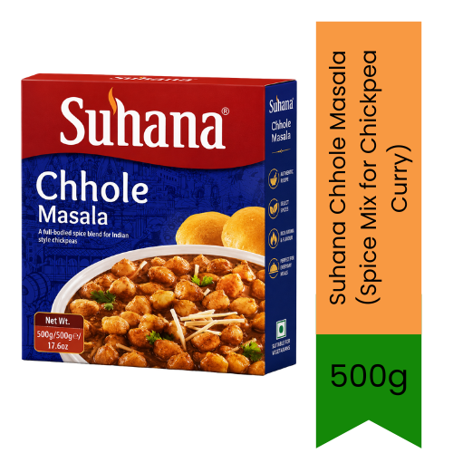 Suhana Chhole Masala (Spice Mix for Chickpea Curry) | 500g - Authentic Spice Blend for North Indian Chana Masala & Bhature | Delivers Zesty Flavor & Rich Gravy | South Africa | India Bazaar