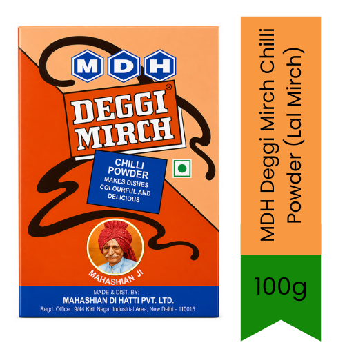 MDH Deggi Mirch Chilli Powder (Lal Mirch) - Premium Blend of Red Chillies & Paprika for Indian Curries & Gravies | Delivers Vibrant Red Color & Mild Spicy Taste | South Africa | India Bazaar