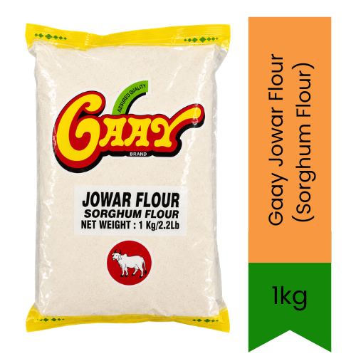 Gaay Jowar Flour (Sorghum Flour) | 1kg - Gluten-Free Whole Grain Flour for Healthy Jowar Roti, Bhakri & Flatbreads | Delivers Nutritious Fiber & Authentic Taste | South Africa | India Bazaar