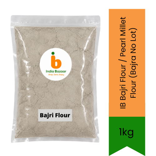 IB Bajri Flour / Pearl Millet Flour (Bajra No Lot) | 1kg - Nutrient-Rich Gluten-Free Flour for Healthy Winter Rotis & Flatbreads, High Fiber Energy | South Africa | India Bazaar