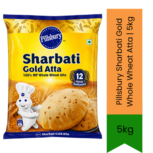 Pillsbury Sharbati Gold Whole Wheat Atta | 5kg