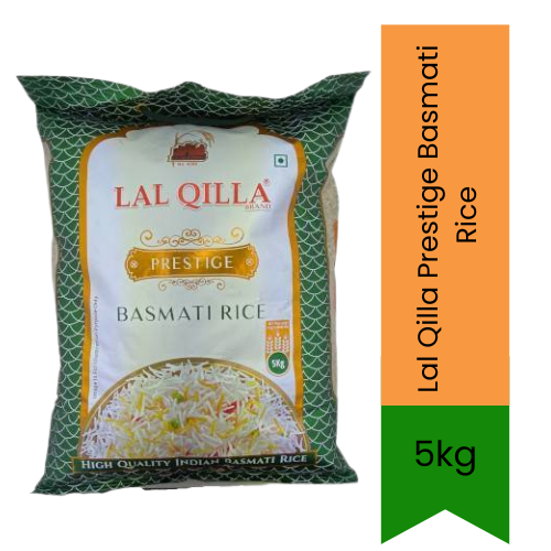 Lal Qilla Prestige Basmati Rice 5kg | Premium Aged Rice | Long Fluffy Non-Sticky Grains | Ideal for Biryani & Everyday Meals | South Africa | India Bazaar