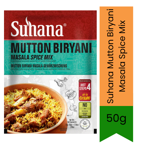 Suhana Mutton Biryani Masala | 50g - Premium Spice Mix for Mutton Biryani, Rich Aroma & Authentic Dum Biryani Flavor | South Africa | India Bazaar