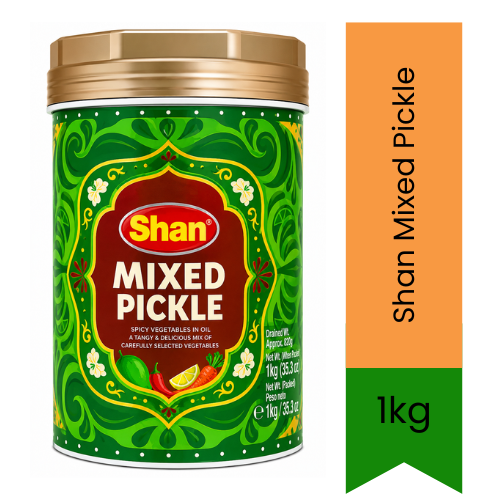 Shan Mixed Pickle (Bharela Mutli Achar Mega Pack) | 1kg - Assorted Sun-Cured Mango, Lime & Veggie Slices in Mustard Oil, Classic Indian Meal Side | South Africa | India Bazaar