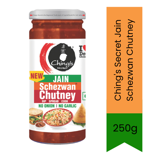 Ching's Secret Jain Schezwan Chutney | 250g - Spicy Indo-Chinese Chutney for Noodles, Fried Rice & Snacks, No Onion No Garlic Recipe | South Africa | India Bazaar
