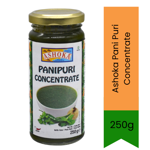 Ashoka Pani Puri Concentrate (Spicy Mint Water Base) | 250g - Instant Tangy Dhip Liquid for Golgappa Street Food, Authentic Flavor Kick | South Africa | India Bazaar
