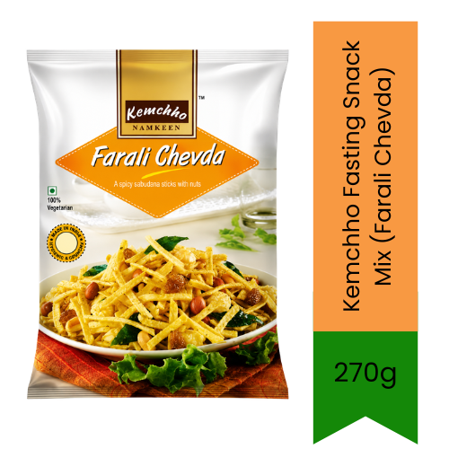 Kemchho Fasting Snack Mix (Farali Chevda) | 270g - Crispy Potato & Peanut Savoury Mix for Vrat & Upvas Religious Fasting Days | Energy-Boosting Ready-to-Eat Mildly Spiced Indian Farsan | South Africa | India Bazaar