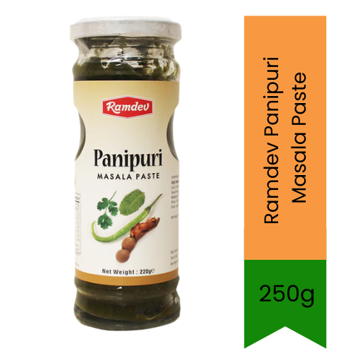Ramdev Panipuri Masala Paste (Pani Puri Masala) | 250g - Ready-to-Use Paste for Golgappa Water, Tangy Flavor & Quick Preparation | South Africa | India Bazaar