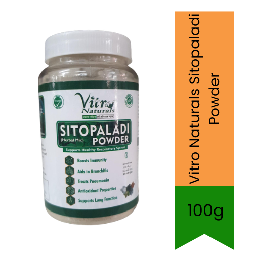 Vitro Naturals Sitopaladi Powder (Traditional Seasonal Remedy) | 100g - Herbal Formulation for Fast Relief from Cough, Cold, Congestion & Respiratory Health | South Africa | India Bazaar