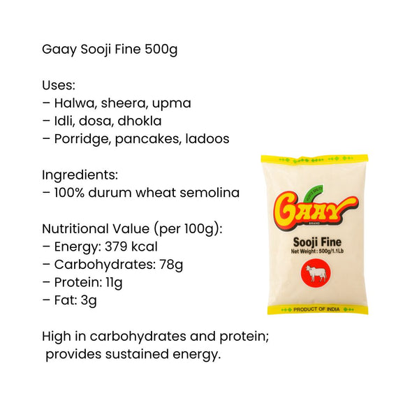 Gaay Sooji Fine 500g | BB:04.AUG.2026
