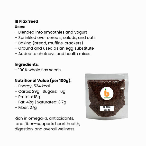 IB Flax Seeds 100g – Gesonde Saadjies vir Hart en Spysvertering