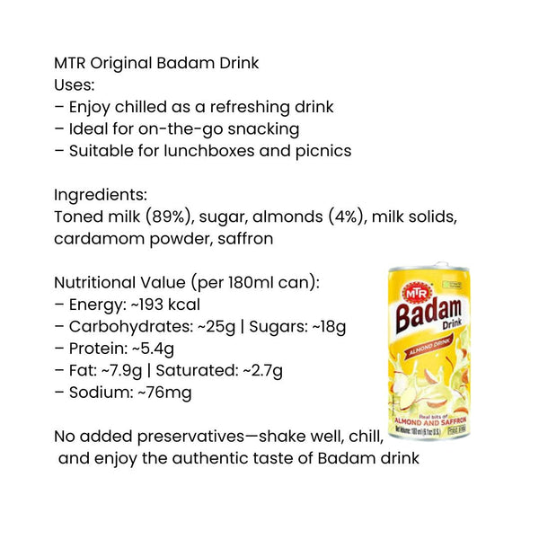 MTR Badam Drink Original (6 pack)|BB:14.JAN.2026